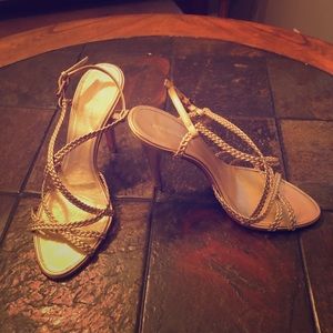 Gold BCBG Heels
